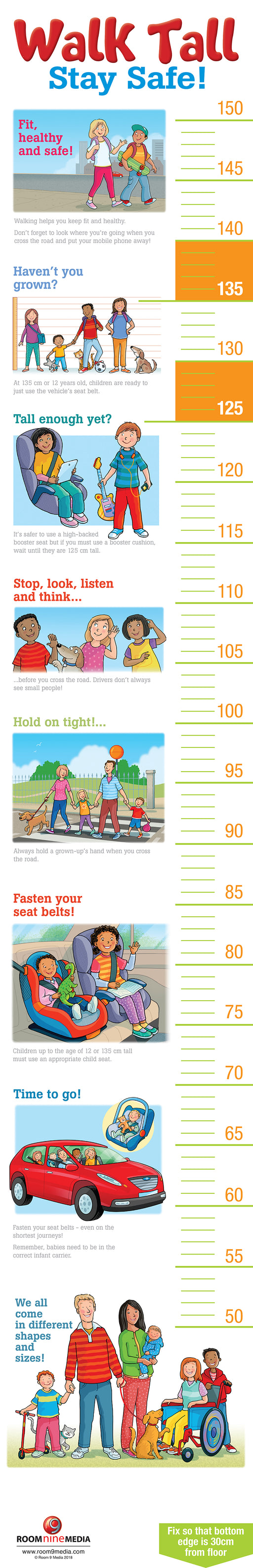 Walk tall – stay safe height chart