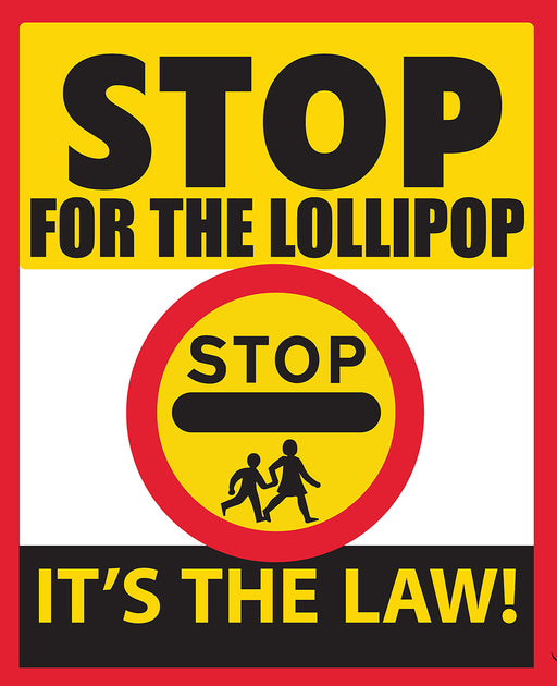 Stop for the lollipop lamp post signs