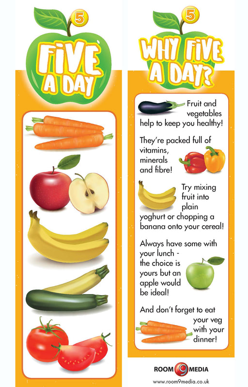 5 A Day bookmark