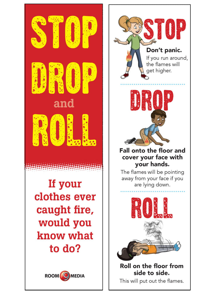Stop, Drop and Roll Bookmark