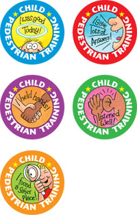 Pedestrian Training Reward Stickers